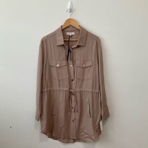 Blank NYC Dress Tunic Long Sleeves Small Brown Lightweight Sweater Nee